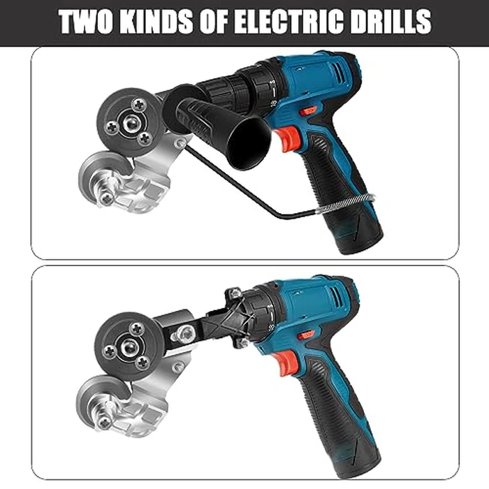 CZS Sheet Metal Cutter Drill Attachment, Electric Drill Shears Attachment Cutter Nibbler, Metal Nibbler Drill Attachment for Cutting Iron, White Sheet, Steel, Copper, Aluminum by CZS - Image 7