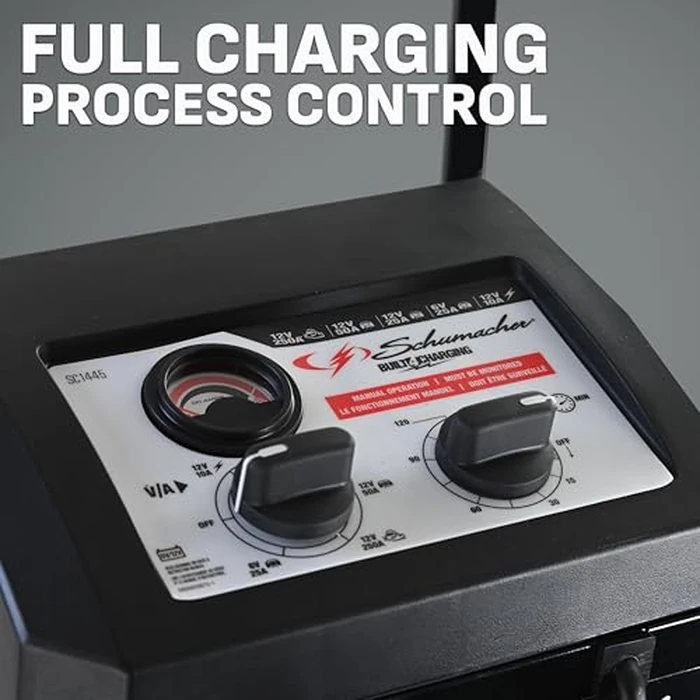 Schumacher Electric Wheeled Manual 10A Car Battery Charger and 250A Engine Starter, 2-in-1 Solution, 50A Boost, for 6V/12V Power Sport, Automotive, and Marine Batteries, SC1445 by Schumacher Electric - Image 4