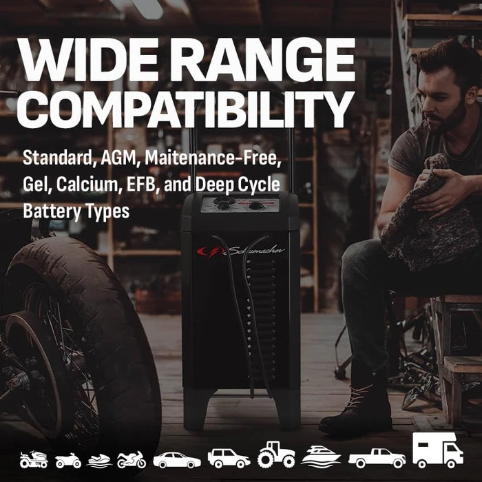 Schumacher Electric Wheeled Manual 10A Car Battery Charger and 250A Engine Starter, 2-in-1 Solution, 50A Boost, for 6V/12V Power Sport, Automotive, and Marine Batteries, SC1445 by Schumacher Electric - Image 6