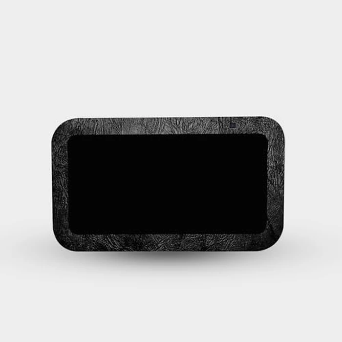MightySkins Skin Compatible with Amazon Echo Show 5 (Gen 3) - Black Leather | Protective, Durable, and Unique Vinyl Decal wrap Cover | Easy to Apply, Remove, and Change Styles by MIGHTY SKINS - Used - Very Good condition - CA$13.53