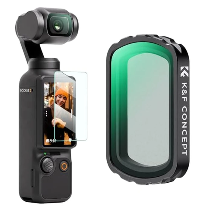 K&F Concept Magnetic Black Diffusion 1/4 Filter for DJI Osmo Pocket 3, Creative Mist Cinematic Effect Filters for Osmo Pocket 3 Creator Combo by K&F CONCEPT - Used - Like New condition