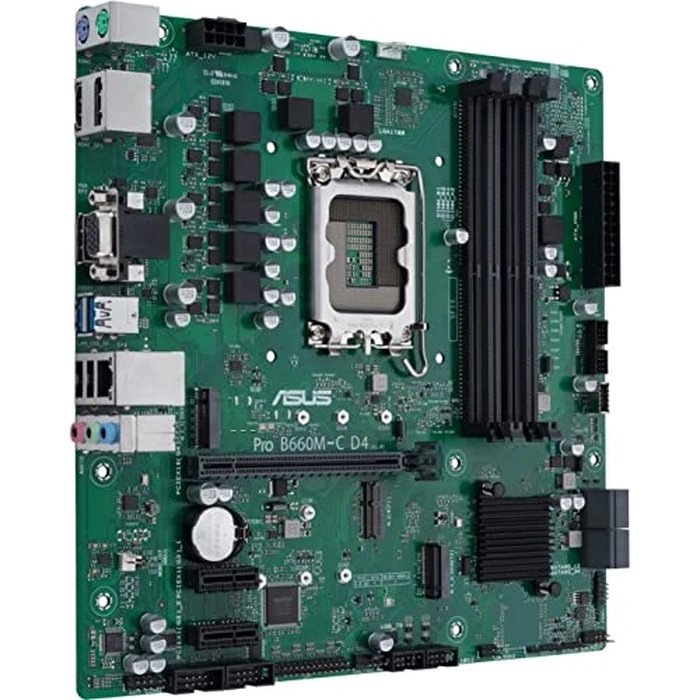 ASUS Pro B660M-C D4-CSM LGA 1700(Intel 12th Gen) Micro-ATX Commercial Motherboard (PCIe 4.0, DDR4,2xM.2 Slots,Front USB 3.2 Type-C,TPM 2.0 IC onboard,Mono-Out Header(with Amp IC), SMBUS Header,ACCE) by ASUS - Image 2
