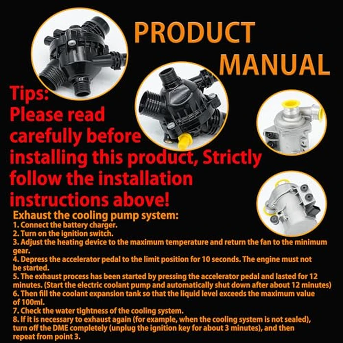11517521584 Electric Engine Water Pump & Thermostat Compatible with BM-W 325i 325xi 328i 328xi 330i 330xi 525i 525xi 528i 528xi 530i 530xi x3 x5 z4, Replaces # 11517586925 11517546994 11517563183 by LEVANLIGHT - Image 5