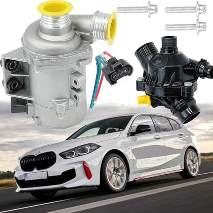 11517521584 Electric Engine Water Pump & Thermostat Compatible with BM-W 325i 325xi 328i 328xi 330i 330xi 525i 525xi 528i 528xi 530i 530xi x3 x5 z4, Replaces # 11517586925 11517546994 11517563183 by LEVANLIGHT - Image 6