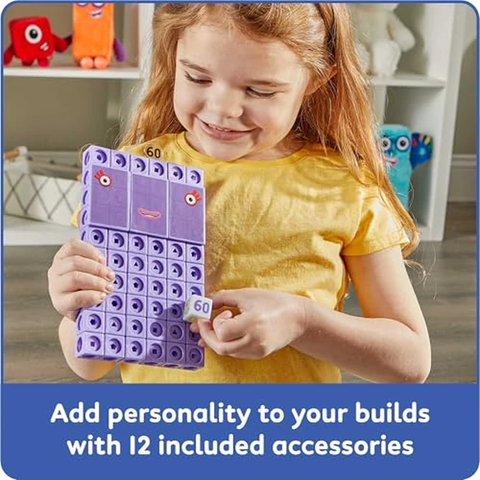 hand2mind Numberblocks Heroes with Zeroes MathLink Cubes Activity Set, Preschool Learning Activities, Math Manipulatives Kindergarten, Counting Blocks, Number Linking Cubes, Kids Educational Toys by Numberblocks - Image 6