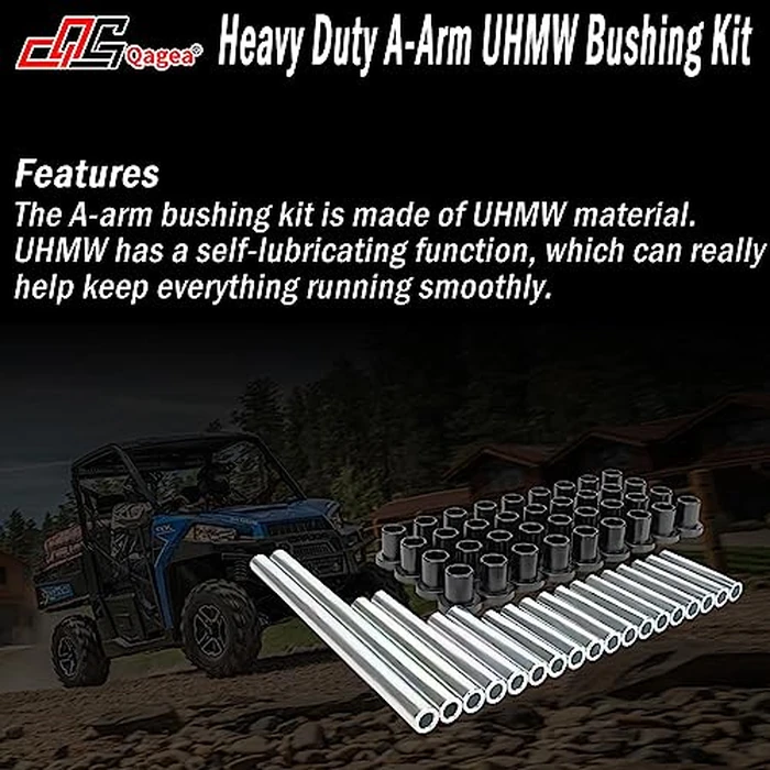 Heavy Duty A-Arm UHMW Control Arms Bushing Kit Replacement for 2013+ Polaris Ranger XP 900, 2014+ Polaris Ranger XP 900 Crew, 2015-2018 Polaris Ranger 1000 Diesel Replace AAB-P-RAN-K3-002 CT-04 by Qagea - Image 4