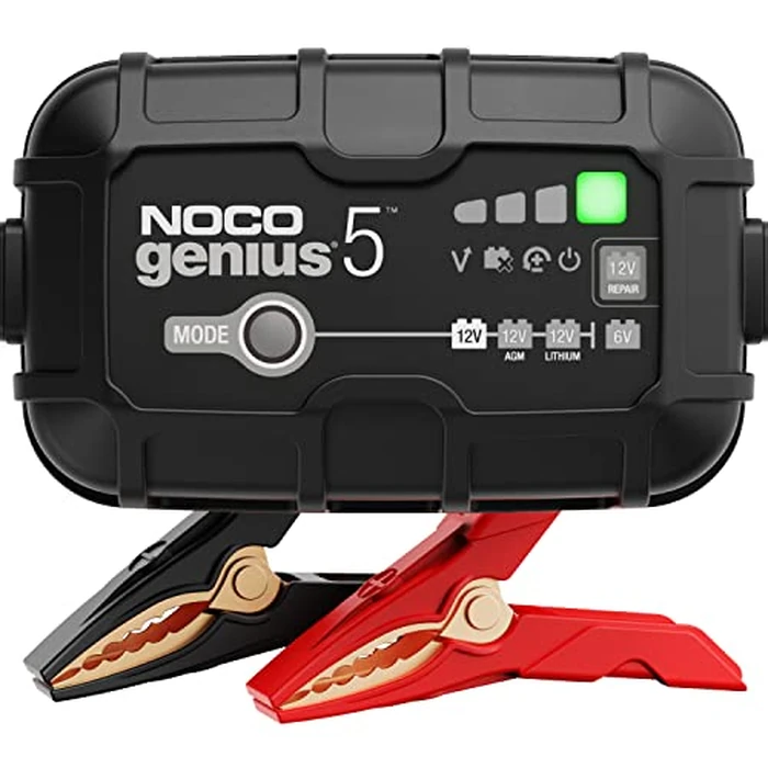 NOCO GENIUS5: 5A 6V/12V Smart Battery Charger - Automatic Maintainer, Trickle Charger & Desulfator with Overcharge Protection & Temperature Compensation - for Lead-Acid & Lithium Batteries by NOCO - Used - Like New condition