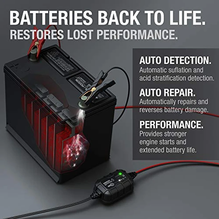 NOCO GENIUS5: 5A 6V/12V Smart Battery Charger - Automatic Maintainer, Trickle Charger & Desulfator with Overcharge Protection & Temperature Compensation - for Lead-Acid & Lithium Batteries by NOCO - Image 6