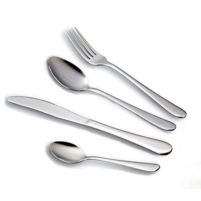 HornTide 16-Piece Flatware Sets Dinner Knife Fork Spoon Teaspoon, 4-Piece Place Setting Service for 4 Person Stainless Steel, Ideal for Home Kitchen and Restaurant by HornTide - Image 1