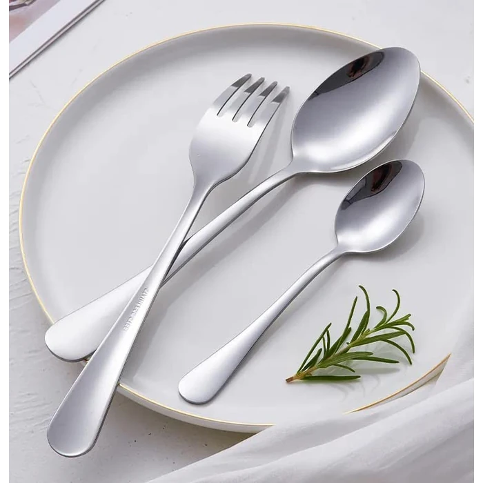 HornTide 16-Piece Flatware Sets Dinner Knife Fork Spoon Teaspoon, 4-Piece Place Setting Service for 4 Person Stainless Steel, Ideal for Home Kitchen and Restaurant by HornTide - Image 6
