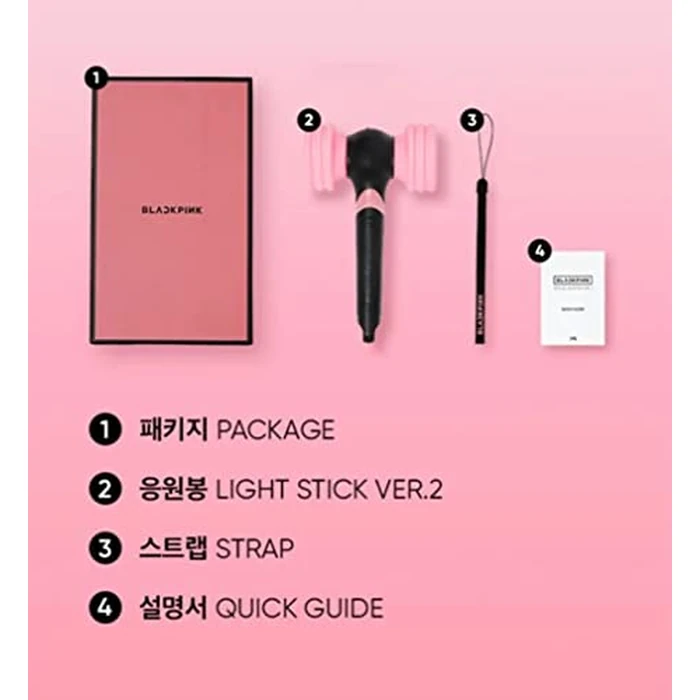 KPOPINTOUCH Blackpink Official Fan Light Stick Version 2 Cheering Lightstick for K-Pop Idol Concert Lightup Lighting Party Supplies by kloud k-pop store - Image 5