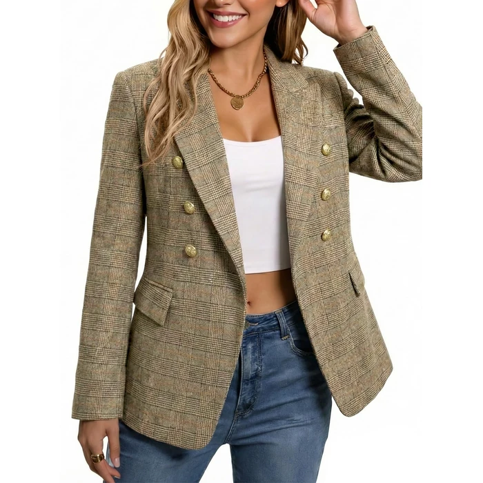 Fall Blazer Jackets for Women 2026 Womens Blazers Casual Fall Jacket Fall Clothes for Women Fall Outfits Trendy Fall FashionTops P/BR L by Mina Self - Image 5