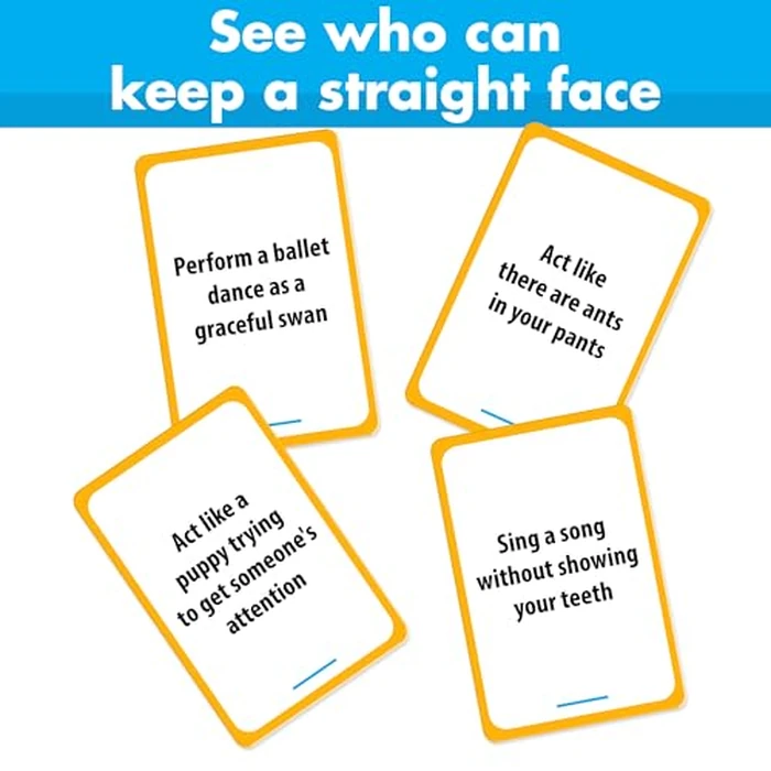 BRAVEBUG You Laugh You Lose Game - Funny Charades Kids Games - Board Games for Kids & Teens - Try Not to Laugh Challenge - Sleepover Party Supplies for Girls, Birthday Game for Family, Kids & Girls by BRAVEBUG - Image 3