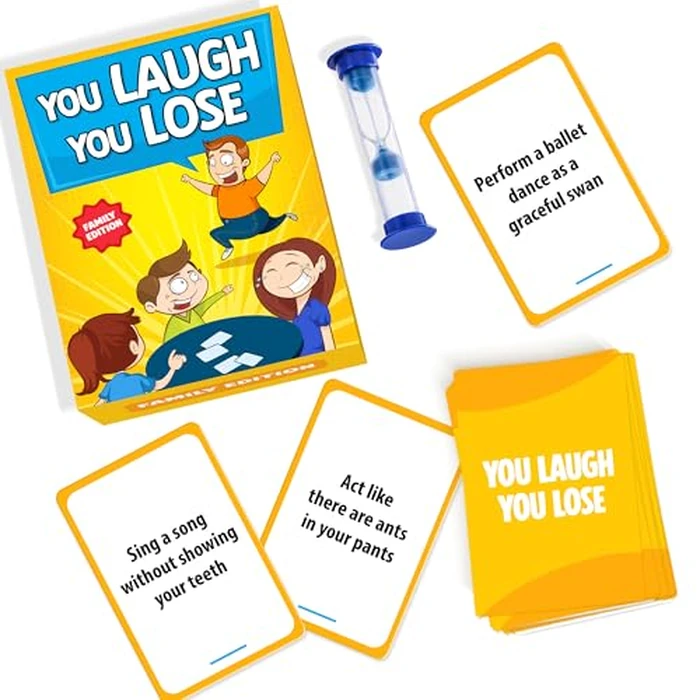 BRAVEBUG You Laugh You Lose Game - Funny Charades Kids Games - Board Games for Kids & Teens - Try Not to Laugh Challenge - Sleepover Party Supplies for Girls, Birthday Game for Family, Kids & Girls by BRAVEBUG - Image 7