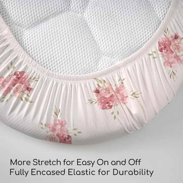 Civarua Kids Baby Bassinet Sheets - 3 Pack Safe Cradle Sheets Universal for Hourglass, Pink (32" x 16") by CIVARUA KIDS - Image 5