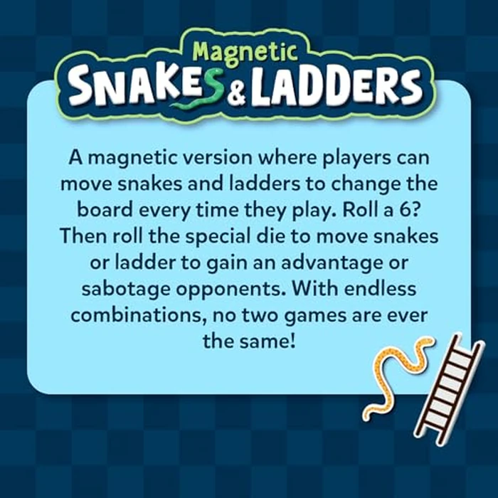 Skillmatics Snakes & Ladders - Magnetic & Customizable Board Game with a Twist, Classic Strategy Game for Family Game Night, Travel Toy & Gift for Boys, Girls, Teens & Adults, 2-5 Players by Skillmatics - Image 8