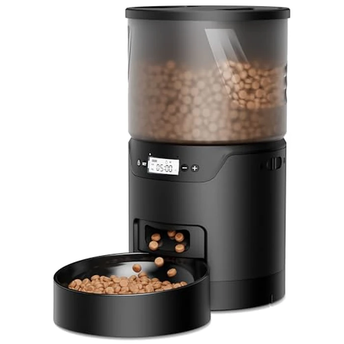 IMIPAW PET Automatic Cat Feeder: 3L Auto Food Dispenser with Timed Feeding| 6 Meal Programmable& 1-20 Portion Precise Control- Easy to Clean & Setup for Cat Indoor| Desiccant Bag Keep Food Fresh by IMIPAW PET - Image 1
