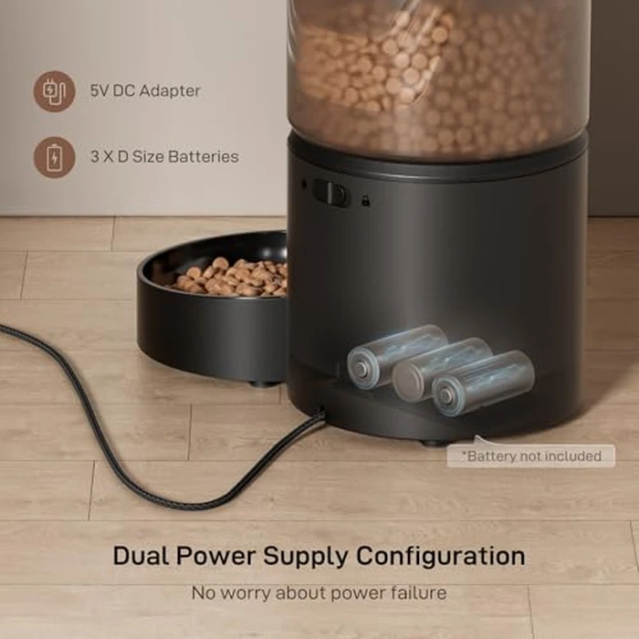 IMIPAW PET Automatic Cat Feeder: 3L Auto Food Dispenser with Timed Feeding| 6 Meal Programmable& 1-20 Portion Precise Control- Easy to Clean & Setup for Cat Indoor| Desiccant Bag Keep Food Fresh by IMIPAW PET - Image 3