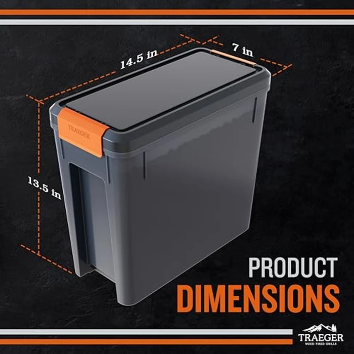 Traeger Grills BAC637 Stay Dry Pellet Storage Bin with Locking Lid, 22lb Capacity Wood Pellet Container with Flavor Stickers, Stackable Design, Airtight Storage for Grill Pellets by Traeger - Image 2
