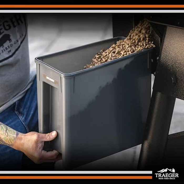Traeger Grills BAC637 Stay Dry Pellet Storage Bin with Locking Lid, 22lb Capacity Wood Pellet Container with Flavor Stickers, Stackable Design, Airtight Storage for Grill Pellets by Traeger - Image 6