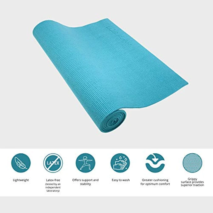 Wai Lana Yoga and Pilates Mat, Aqua by WAI LANA - Image 3