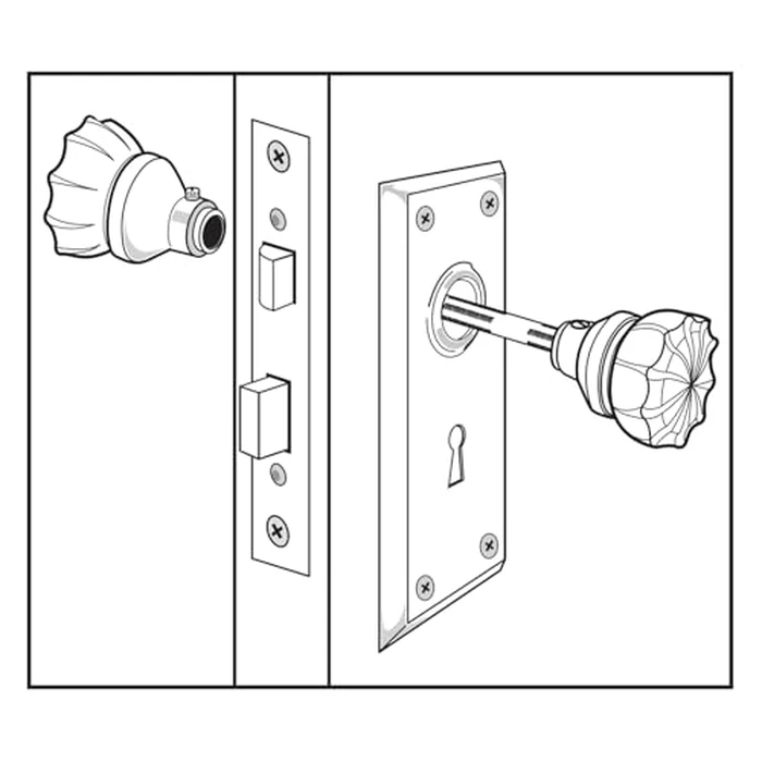 Prime-Line E 22945 Vintage Style Indoor Mortise Lock Assembly Kit - Cast Steel Construction, Satin Nickel Finis - Backset, 1/4” Max Square Spindle - Reversible Latch Bolt (Single Pack) by PRIME-LINE - Image 4