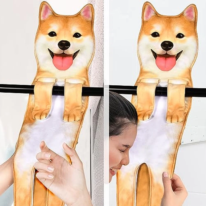 Funny Shiba Inu Dog Hand Towels for Kitchen Bathroom- Cute Decor Dog Mom Gifts for Women Dad Gifts for Men- Easter Mother Father Days Birthday Christmas Housewarming Gifts for Dog Lovers by AGRIMONY - Image 6