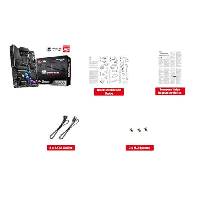 MSI MPG B550 Gaming Plus Gaming Motherboard (AMD Ryzen 5000, AM4, DDR4, PCIe 4.0, SATA 6Gb/s, M.2, USB 3.2 Gen 2, HDMI/DP, ATX) by msi - Image 6