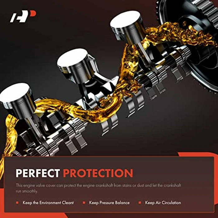 A-Premium Engine Valve Cover, with Valve Cover Gasket & Bolt, Compatible with Volkswagen Eos 2007-2008, Golf R 2012-2013, GTI 2006-2008, Jetta 2006-2008, Passat 2006-2008, 2.0L Turbo, 06F103469F by A-premium - Image 3