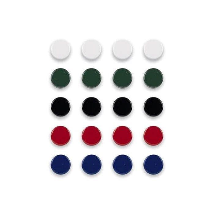 Quartet Round Ceramic Magnets, 1/2 Inch Diameter, 20 Pieces, Assorted Colours (3413890200) by Quartet - Used - Good condition - CA$9.90