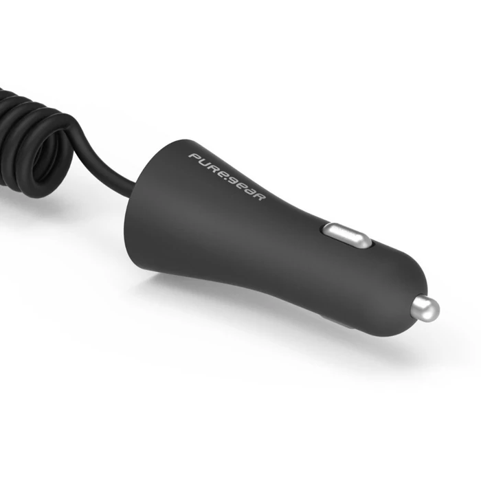PureGear 12W Corded Micro-USB Car Charger (5.ft) (62804PG) - Black - Brand New by PureGear - Image 3