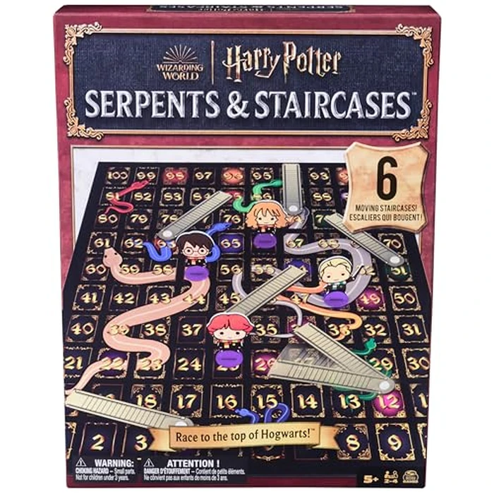 Spin Master Games, Wizarding World of Harry Potter Serpents & Staircases Classic Game, Harry Potter Game for Muggles, for Kids & Family, 1-4 Players, for Ages 5 & Up by Spin Master Games - Used - Like New condition