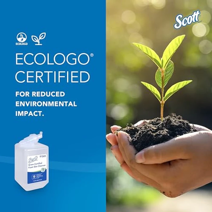 Scott Green Certified Foam Hand Soap, Ecologo, NSF E-1 Rated (91565), Unscented, Clear, 1.0 L M-Cassette Bottles, 6 Units/Case by SCOTT PROFESSIONAL - Image 8