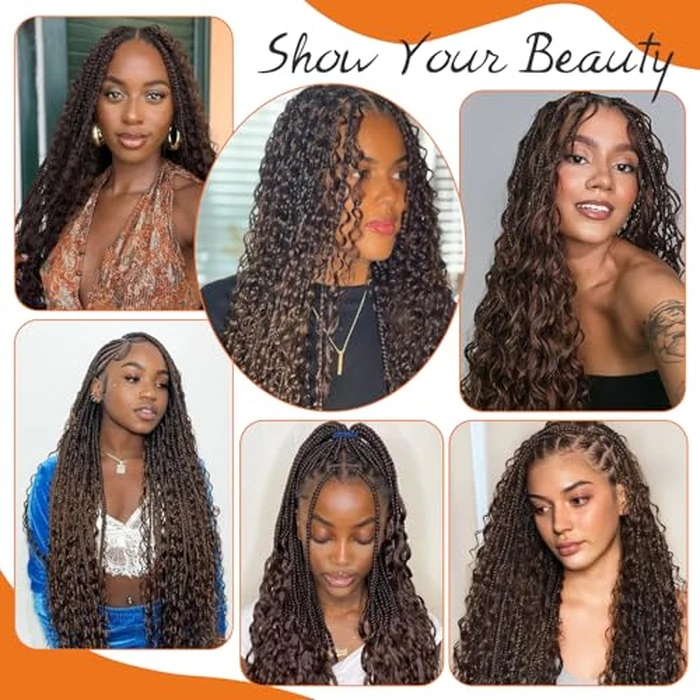 Yacurcur Human Hair for Braiding Deep Wave for Boho Braids No Weft Human Hair Bundles for Braiding Brazilian Virgin 20 Inch(100g, 4#) by Yacurcur - Image 6