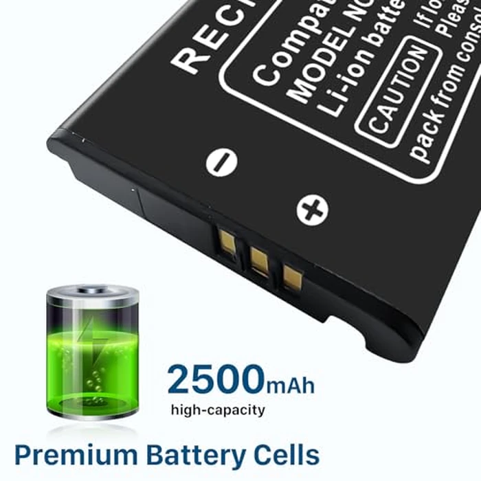 SHENMZ 2025 New Upgraded 2500mAh High Capacity Replacement Battery for Nintendo DSi XL/DSi LL - Compatible with Part No. UTL-001 & UTL-003 (C/UTL-A-BP) - Includes Mini Repair Tool by SHENMZ - Image 2