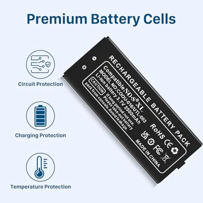 SHENMZ 2025 New Upgraded 2500mAh High Capacity Replacement Battery for Nintendo DSi XL/DSi LL - Compatible with Part No. UTL-001 & UTL-003 (C/UTL-A-BP) - Includes Mini Repair Tool by SHENMZ - Image 4