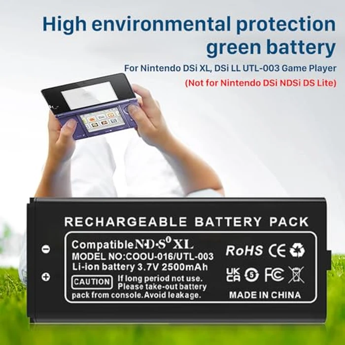 SHENMZ 2025 New Upgraded 2500mAh High Capacity Replacement Battery for Nintendo DSi XL/DSi LL - Compatible with Part No. UTL-001 & UTL-003 (C/UTL-A-BP) - Includes Mini Repair Tool by SHENMZ - Image 6