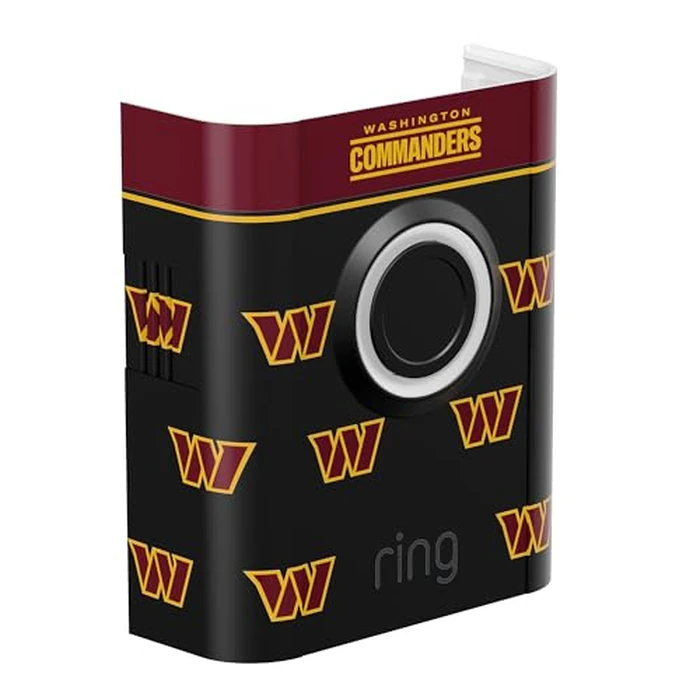 All-New Limited Edition, Official NFL Faceplate for Ring Doorbells - Video Doorbell 3, Video Doorbell 3 Plus, Video Doorbell 4, Battery Doorbell Plus, and Battery Doorbell Pro | Washington Commanders by Ring - Image 1