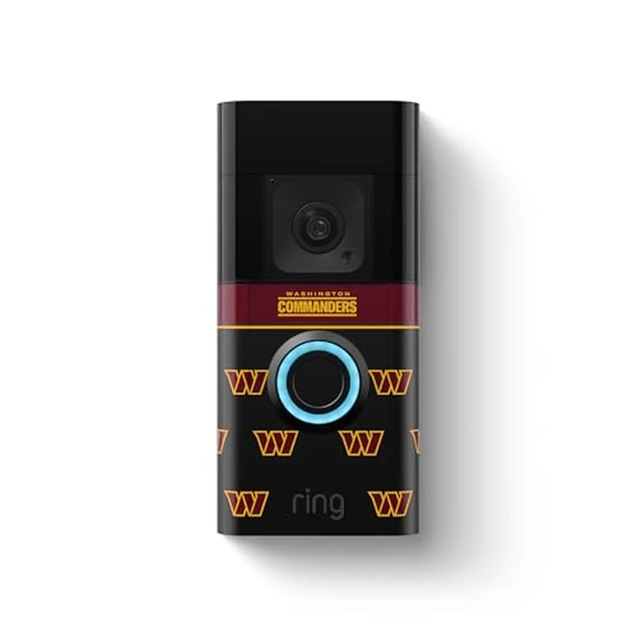 All-New Limited Edition, Official NFL Faceplate for Ring Doorbells - Video Doorbell 3, Video Doorbell 3 Plus, Video Doorbell 4, Battery Doorbell Plus, and Battery Doorbell Pro | Washington Commanders by Ring - Image 2