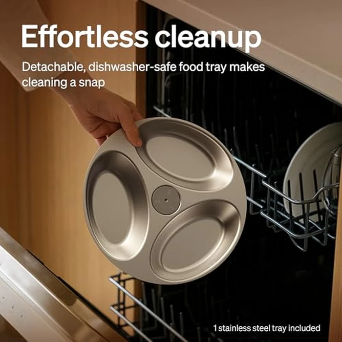 PETLIBRO Automatic Cat Feeder Wet Food with Stainless Steel Bowl 2 Packs, Refrigerated Auto Cat Feeder with Semiconductor Cooling, 3 Fresh Meals, App-Controlled Pet Food Dispenser, Easy to Clean by PETLIBRO - Image 3