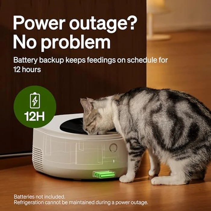 PETLIBRO Automatic Cat Feeder Wet Food with Stainless Steel Bowl 2 Packs, Refrigerated Auto Cat Feeder with Semiconductor Cooling, 3 Fresh Meals, App-Controlled Pet Food Dispenser, Easy to Clean by PETLIBRO - Image 9