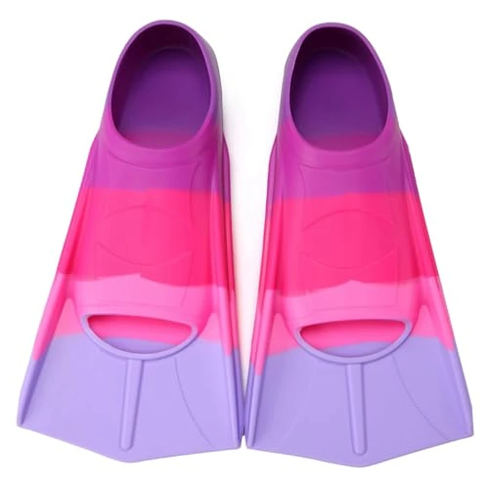 Azuunye Kids Swim Fins, Youth Swimming Flippers for Lap Swimming Training, for Children Girls Boys (Dark Purple / Purple / Red / Light Purple, S(US Kids 1.5-3.5)) by Azuunye - Used - Acceptable condition