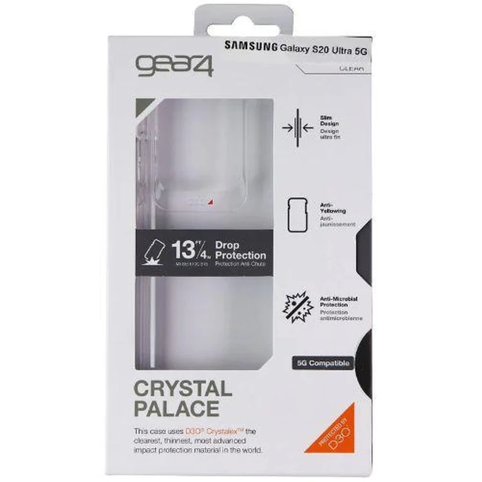 Gear4 Crystal Palace Series Hybrid Phone Case for Galaxy S20 Ultra - Clear by Gear4 - Image 1
