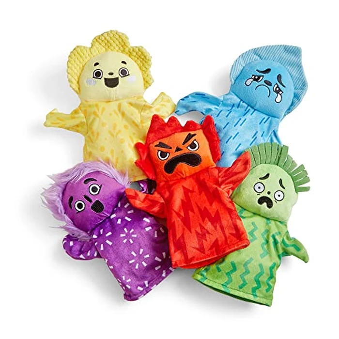 hand2mind Feelings Family Hand Puppets, Emotions Toys, Dramatic Play Therapy Toys for Counselors, Social Emotional Learning Activities, Calm Down Corner Supplies, Social Skills Activities for Kids by hand2mind - Image 1