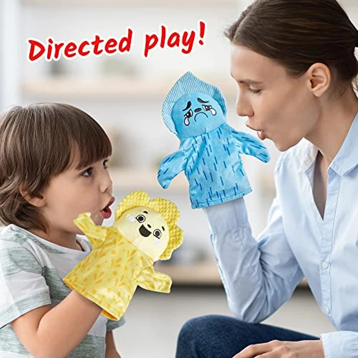 hand2mind Feelings Family Hand Puppets, Emotions Toys, Dramatic Play Therapy Toys for Counselors, Social Emotional Learning Activities, Calm Down Corner Supplies, Social Skills Activities for Kids by hand2mind - Image 6
