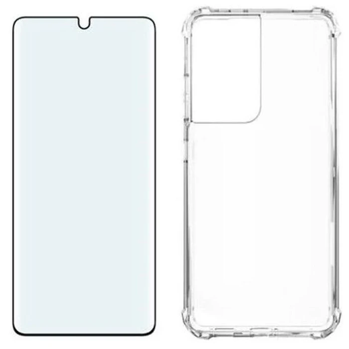 Verizon Clear Phone Case and Blue Light Screen Protector for Samsung Galaxy S21 Ultra 5G - Clear by Verizon - Refurbished - Acceptable condition