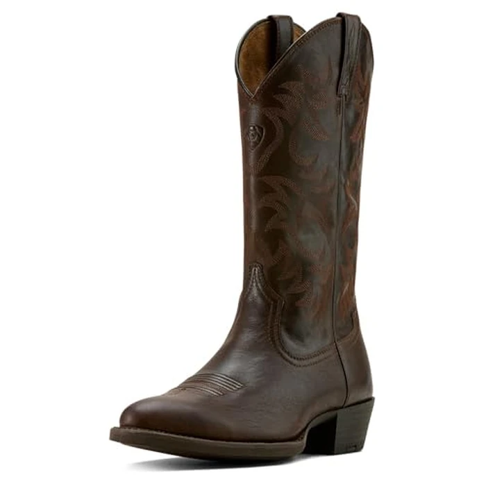 ARIAT Men's Heritage R Toe Western Boot, Burnished Chocolate, 8.5 by ARIAT - Image 1