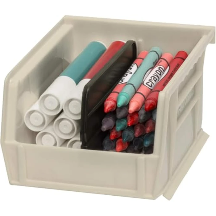 Akro-Mils 30210 AkroBins Plastic Storage Bins, Space-Saving Stackable Bins for Garage, Pantry, Craft Organization, 5" x 4" x 3", Stone, 24-Pack by Akro-Mils - Image 9