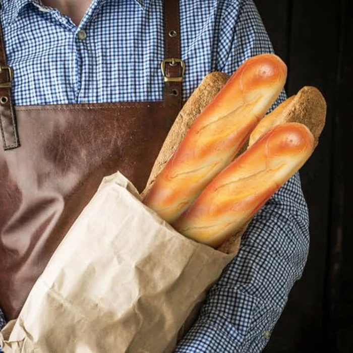 Ciieeo 2-Piece Fake Baguette Bread for Home Kitchen Decor, 13.5" Large Realistic Artificial French Loaf Food Model, Soft PU Squishy Simulated Bread for Photography Props, Bakery Window Display Staging by Ciieeo - Image 5