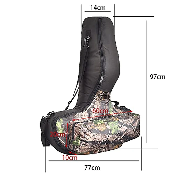 Adjustable Crossbow Case T-Shape Crossbow Storage Bag Large Capacity Archery Hunting Carry Bag by Huenco - Image 2
